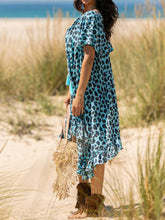 Load image into Gallery viewer, Leopard V-Neck Casual Short Sleeve Dress