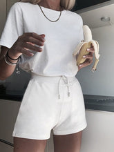 Load image into Gallery viewer, Casual Loose Solid Color Round Neck Two-piece Suit