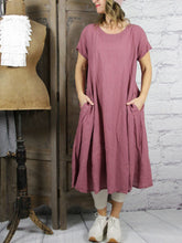 Load image into Gallery viewer, Solid Color Pocket Dress