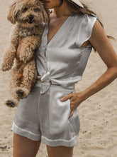 Load image into Gallery viewer, V-neck Solid Color Casual Suit