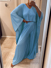 Load image into Gallery viewer, Simple Casual Loose Irregular Flowy Top Pants Set
