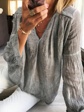 Load image into Gallery viewer, Casual Solid Color V-Neck Top