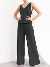 Load image into Gallery viewer, Casual Loose V-neck Solid Color Two-piece Suit