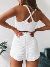 Load image into Gallery viewer, Sexy Sling Plush Solid Color Two-piece Suit