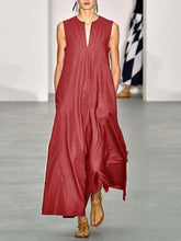 Load image into Gallery viewer, Fashionable Simple V-Neck Maxi Dress