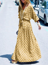 Load image into Gallery viewer, Vintage Elegant V-Neck Maxi Dress