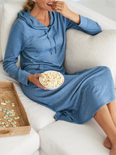 Load image into Gallery viewer, Casual Loose Solid Color Hooded Knitted Dress