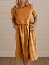 Load image into Gallery viewer, Solid Color Casual Solid Color Pocket Dress
