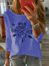 Load image into Gallery viewer, Round Neck English Alphabet Fashion Top