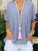 Load image into Gallery viewer, Loose Solid Color V-Neck Top