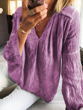 Load image into Gallery viewer, Casual Solid Color V-Neck Top