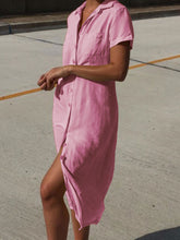 Load image into Gallery viewer, Short Sleeve Solid Color Dress