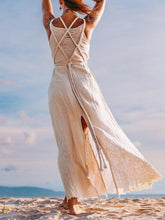 Load image into Gallery viewer, V-neck Solid Color Split Casual Maxi Dress