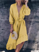 Load image into Gallery viewer, Casual V-Neck Dress