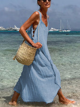 Load image into Gallery viewer, Casual V-Neck Solid Color Dress