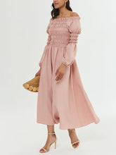 Load image into Gallery viewer, Single Collar Solid Color Elegant Dress