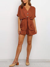 Load image into Gallery viewer, V Neck Pockets Romper