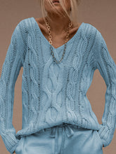 Load image into Gallery viewer, Fashion Simple Casual Loose Long-Sleeved V Neck Sweater