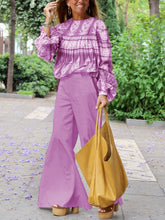 Load image into Gallery viewer, Fashion Retro Elegant Floral Top Pants Suit