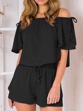 Load image into Gallery viewer, Casual Short Sleeve Solid Color Two-piece Suit