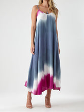 Load image into Gallery viewer, V-neck Sleeveless Tie-dye Dress
