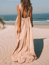 Load image into Gallery viewer, Sexy Backless Folds Sling Maxi Dress