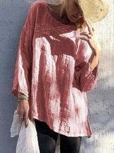 Load image into Gallery viewer, Light Khaki Casual 3/4 Sleeve Crew Neck Shirts & Tops