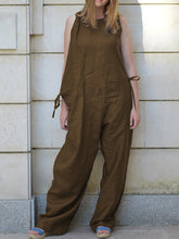 Load image into Gallery viewer, Casual Loose Round Neck Sleeveless Jumpsuit