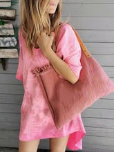 Load image into Gallery viewer, Contrast Color Short-Sleeved Dress