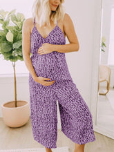 Load image into Gallery viewer, Leopard Print Sexy Deep V-Neck Sling Maternity Jumpsuit