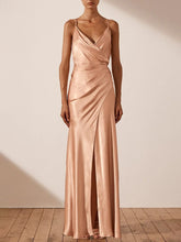 Load image into Gallery viewer, Deep V Sling Waist Evening Dress