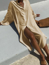 Load image into Gallery viewer, V-Neck Loose Striped Dress