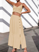 Load image into Gallery viewer, Sexy Sling Solid Color Split Two-piece Suit