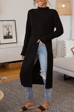 Load image into Gallery viewer, Round Neck Long Sleeve Split Shirt