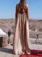Load image into Gallery viewer, Sexy Backless Folds Sling Maxi Dress