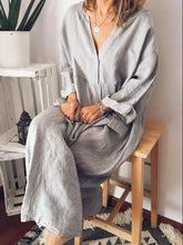 Load image into Gallery viewer, Fashion Casual Long Sleeve Solid Color Maxi Dress