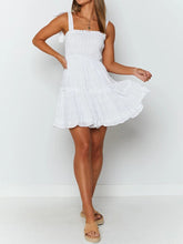 Load image into Gallery viewer, Simple Casual Romantic Suspender Mini Dress