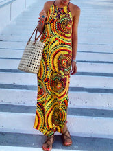 Load image into Gallery viewer, Casual Floral Hollow Out Peasant Shift Dress