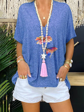 Load image into Gallery viewer, Loose Print V-Neck Top