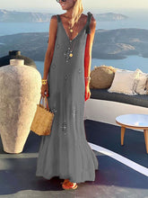 Load image into Gallery viewer, Bohemian V-Neck Sleeveless Dress