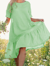 Load image into Gallery viewer, Casual Solid Color Short Sleeve Dress