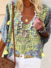 Load image into Gallery viewer, Bohemian Loose Casual V-Neck Top