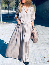 Load image into Gallery viewer, Simple And Loose Casual V-Neck Dress