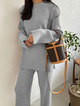 Load image into Gallery viewer, Pure Color Knitted Long Sleeve Casual Suit