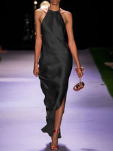 Load image into Gallery viewer, Fashion Sexy Halterneck Sleeveless Midi Dress