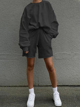 Load image into Gallery viewer, Casual Loose Solid Color Long Sleeve Two-piece Suit