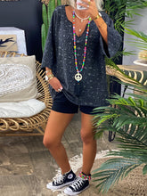 Load image into Gallery viewer, Casual Loose V-Neck Leopard Print Top Shorts Suit