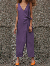 Load image into Gallery viewer, Simple Suspenders with Bow Tie Jumpsuit