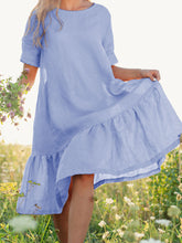 Load image into Gallery viewer, Casual Solid Color Short Sleeve Dress