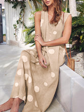 Load image into Gallery viewer, Casual Polka Dot Maxi Dresses